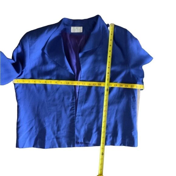 Doncaster royal blue vintage 2 pc suit viscose linen blend sz 18 - Picture 9 of 16